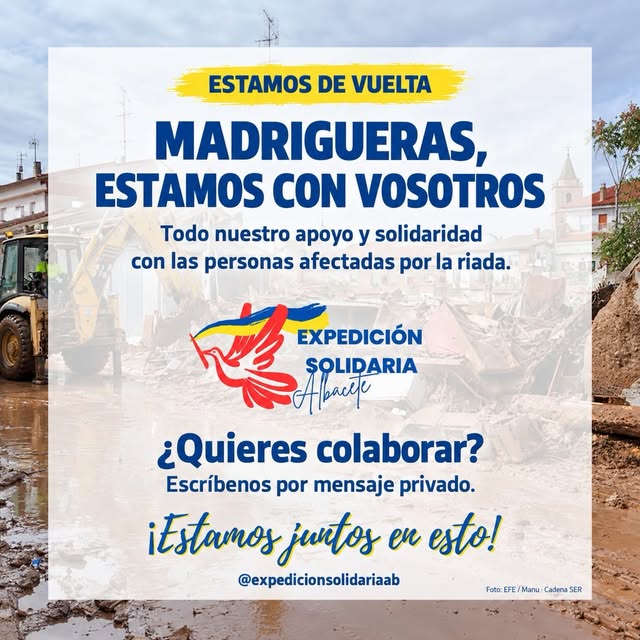 Llamamiento de Expedición Solidaria AB del 4 de octubre de 2026: Madrigueras, estamos con vosotros